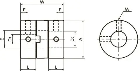 MOM-38C-12-12 Flexible Couplings - Oldham-Type - Clamping-Type - Fast Shipping - only $125.99