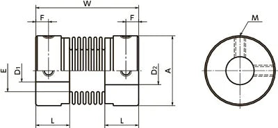 NBK Japan MFBS-32 12mm to 14mm Bellows-type Flexible Coupling stainless - Buy Couplings online - Fast US Shipping