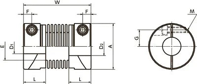 NBK Japan MFBS-32C 8mm to 14mm Bellows-type Flexible Coupling Stainless - Buy Couplings online - Fast US Shipping