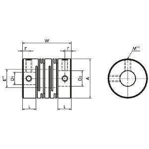 MST-20-5-8 Slit-Type 5mm to 8mm Flexible Coupling - Set Screw - NBK Japan - Fast Shipping - only $101.99