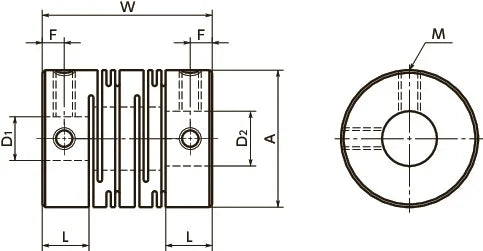 MSTS-25-12-12 Slit-type 12mm to 12mm Flexible Coupling - NBK Japan - Fast Shipping - only $124.99