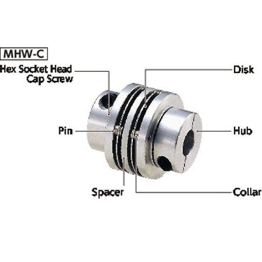 NBK Japan MHW-40C-12-12 Flexible Coupling - Disk Type - Buy Couplings online - Fast US Shipping