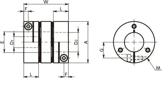 XBW-19C2-8-8 Jaw-type 8mm to 8mm Flexible Coupling - NBK Japan - Fast Shipping - only $129.99