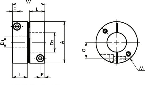 XHS-15C-3-5 3mm to 5mm Jaw-type Flexible Coupling - NBK Japan - Fast Shipping - only $102.99