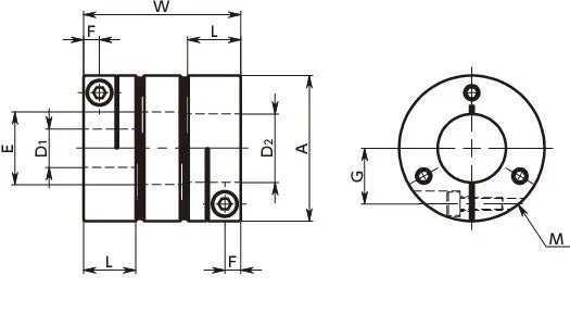XHW-64C-24-25 24mm to 25mm Jaw-type Flexible Coupling - NBK Japan - Fast Shipping - only $567.99
